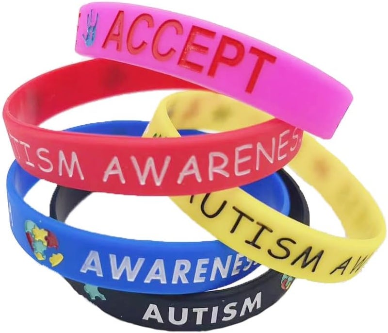 OutstandLong 5 Pack Sport Medical Alert ID Blood Thinner Silicone Bracelet Rubber Medical Awareness Wristbands 7.5" - Image 1